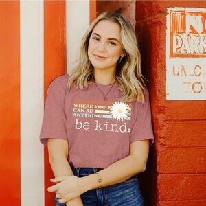 Anything Be Kind Shirt Daisy Graphic Tee Inspirational XL EUC